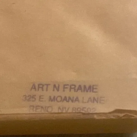 Mountain Landscape Painting with Bamboo Frame Size Approximately 17X26” - Picture 6 of 12